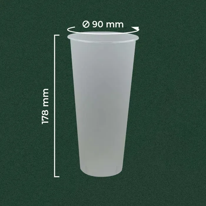Frosted Solid Color Cup 700ml PP | Wingoh Albindo