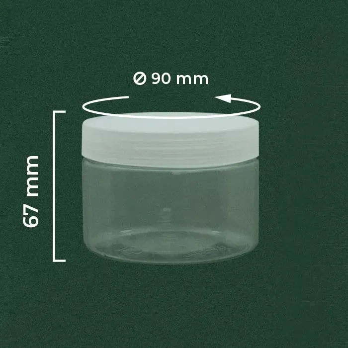Plastic Jar 300ml PET Cosmetic | Wingoh Albindo