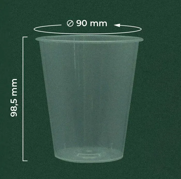 Natural Thinwall Cup 360ml PP Clear | Wingoh Albindo