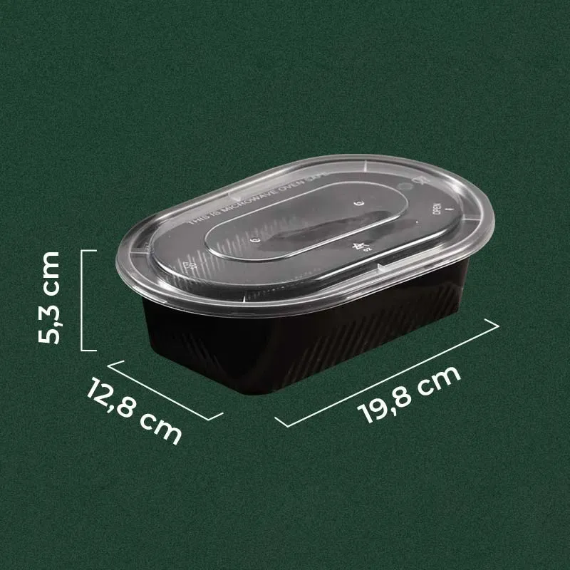 Thinwall Container 750ml Black PP | Wingoh Albindo