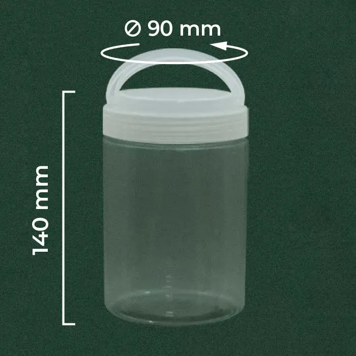 Hamper Jar 750ml PET with Handle | Wingoh Albindo