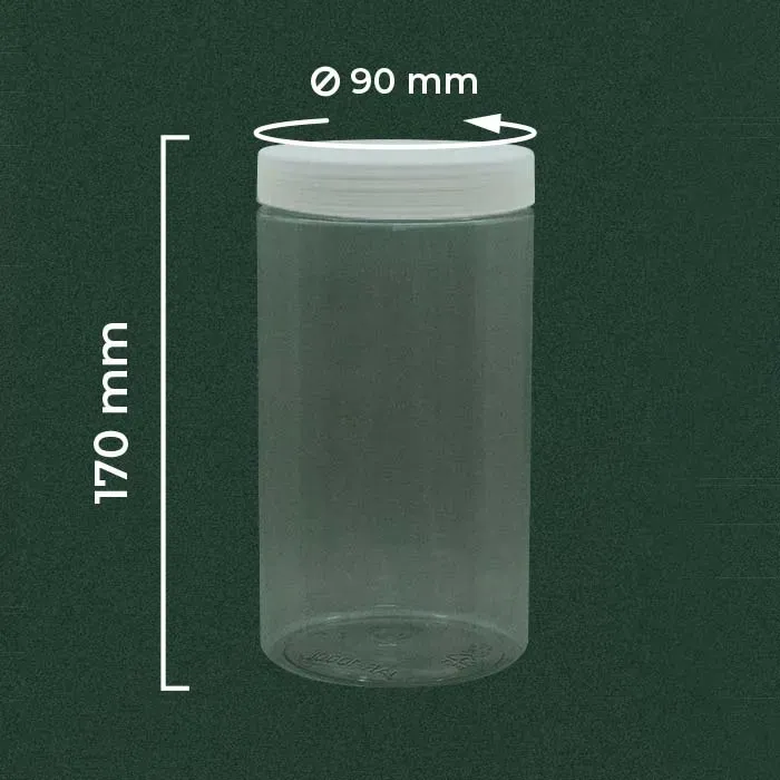 Tall Jar 1000ml PET Pasta Size | Wingoh Albindo