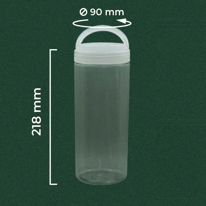 Tall Jar Handle 1300ml PET Bulk | Wingoh Albindo