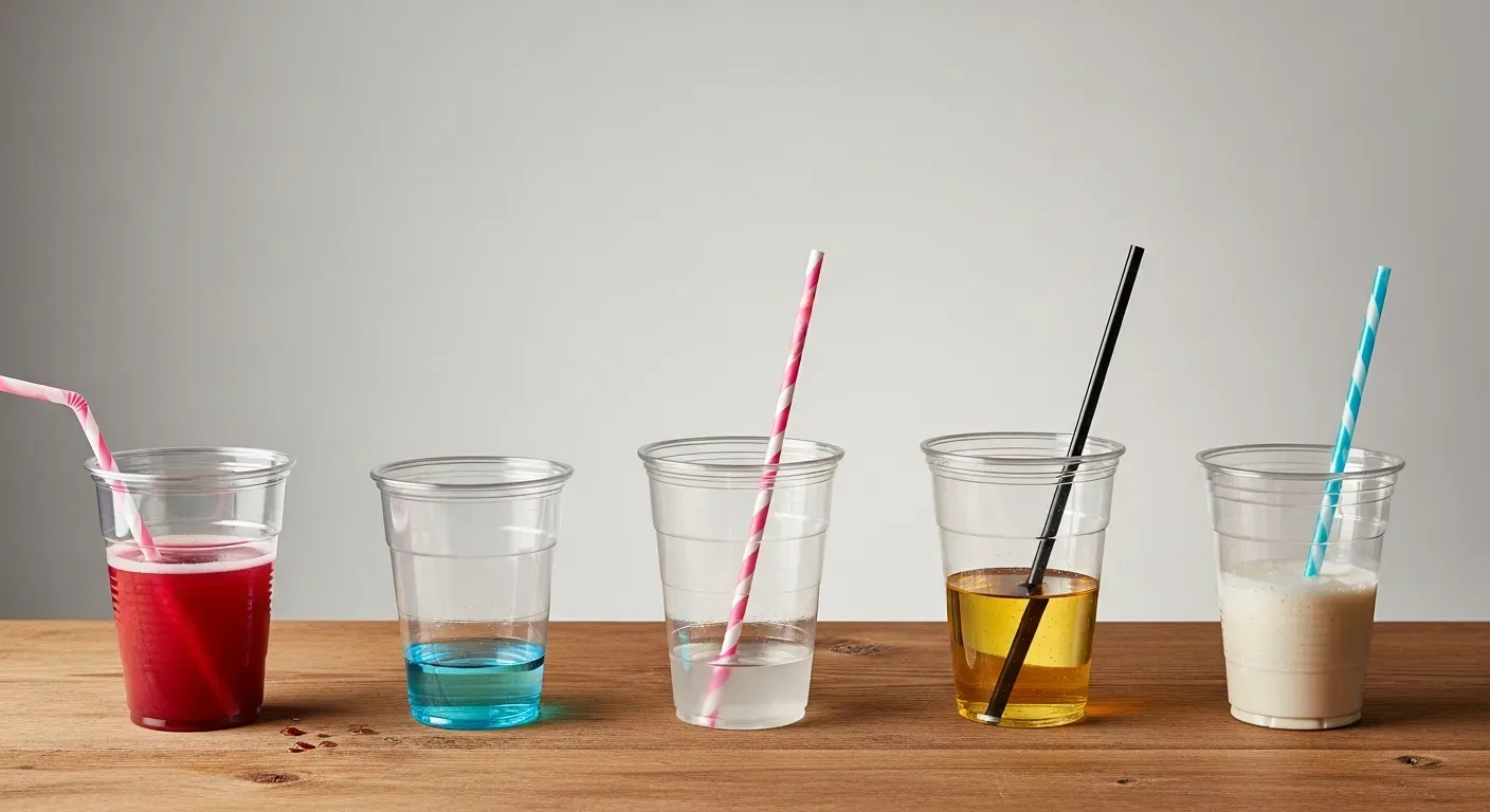 Responsible plastic cup use: choosing by drink temperature, washing for limited reuse, and sorting for recycling