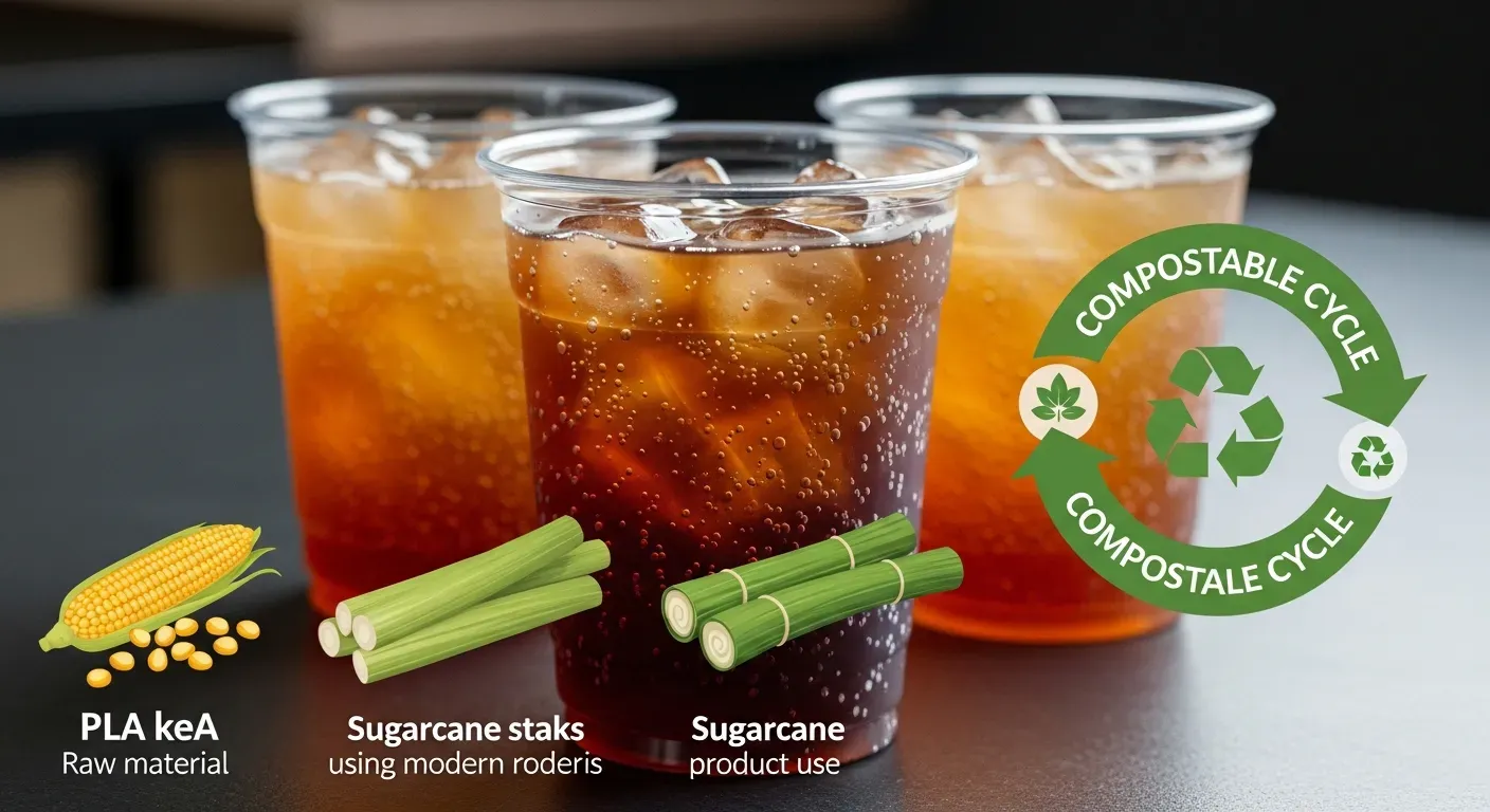 berbagai bahan baku cup plastik ramah lingkungan tersedia di pasar Indonesia