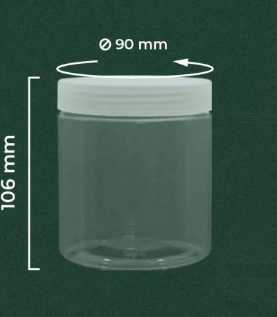 Toples selai 500ml dari bahan plastik PET super tebal dan bening kedap udara