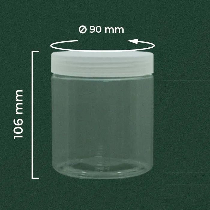Toples selai 500ml dari bahan plastik PET super tebal dan bening kedap udara