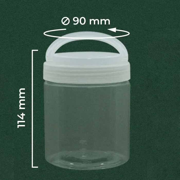 Toples madu 500ml dari bahan plastik PET super tebal dan bening dengan handle