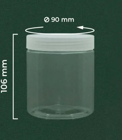 Toples sambal 500ml dari bahan plastik PET bening yang tebal dan kedap udara
