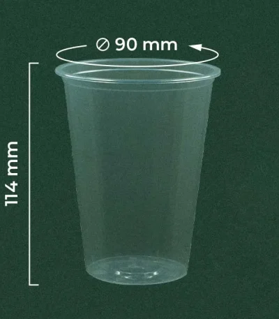 Gelas plastik bening thinwall cup 400ml tebal dan kokoh untuk kemasan minuman