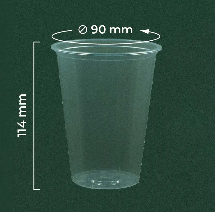 Gelas plastik bening thinwall cup 400ml tebal dan kokoh untuk kemasan minuman