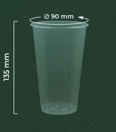 Gelas plastik bening thinwall cup 500ml ukuran jumbo yang tebal dan kokoh