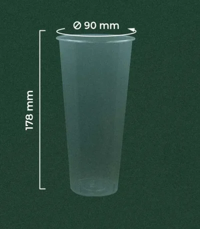 Gelas plastik bening thinwall cup 700ml super tebal dengan berat 22 gram