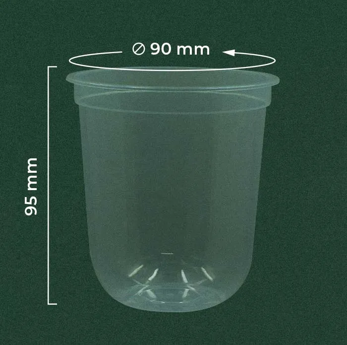 Gelas U 380ml bening berbentuk U dari bahan plastik PP tebal untuk minuman boba