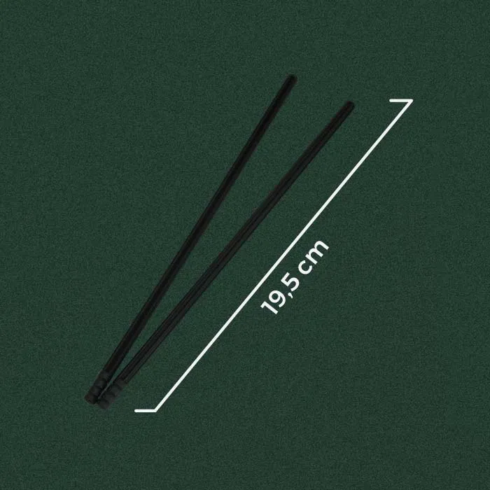 Sumpit ramen plastik model Ps-2 yang kuat dan higienis berwarna hitam dan merah