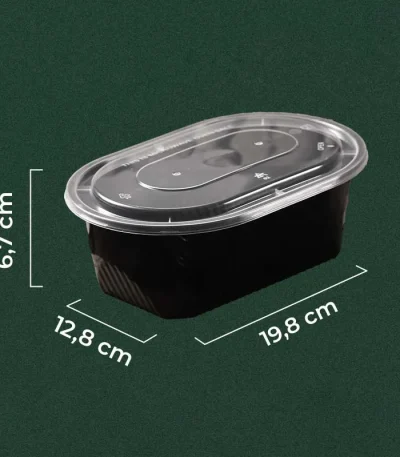 Rectangle Oval Black (1000 ml)