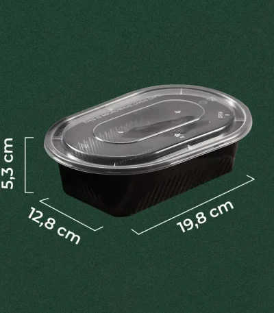Rectangle Oval Black (750 ml)