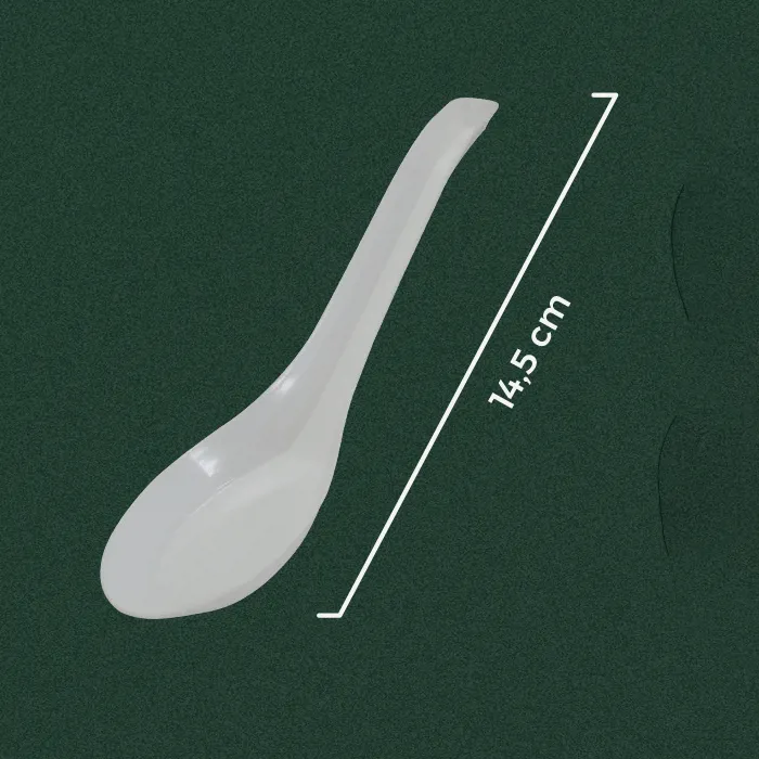 Sendok sup plastik model Sm-3 dengan cekungan dalam dan bahan tebal tahan panas